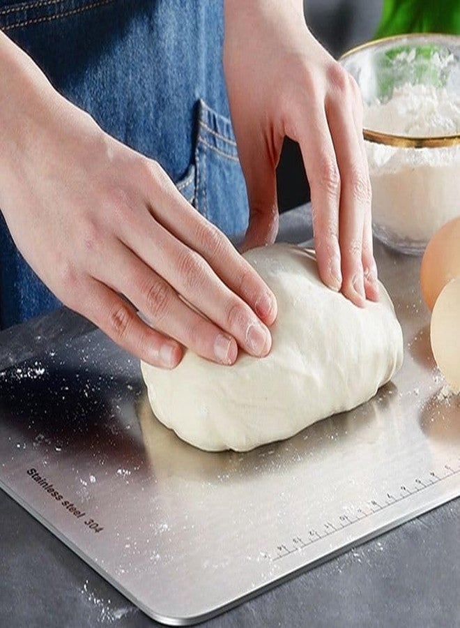 DeoDap Chopping Board 1 Pc - Stainless Steel Vegetable & Fruit Cut-Chop Board, Rustproof & Odor Resistant - Non Slip, Antibacterial Surface Cutting Board for Kitchen Tool & Food Preparation (31×20 cm) - Image 4